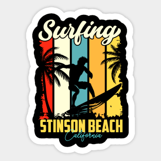 Surfing | Stinson Beach, California Sticker